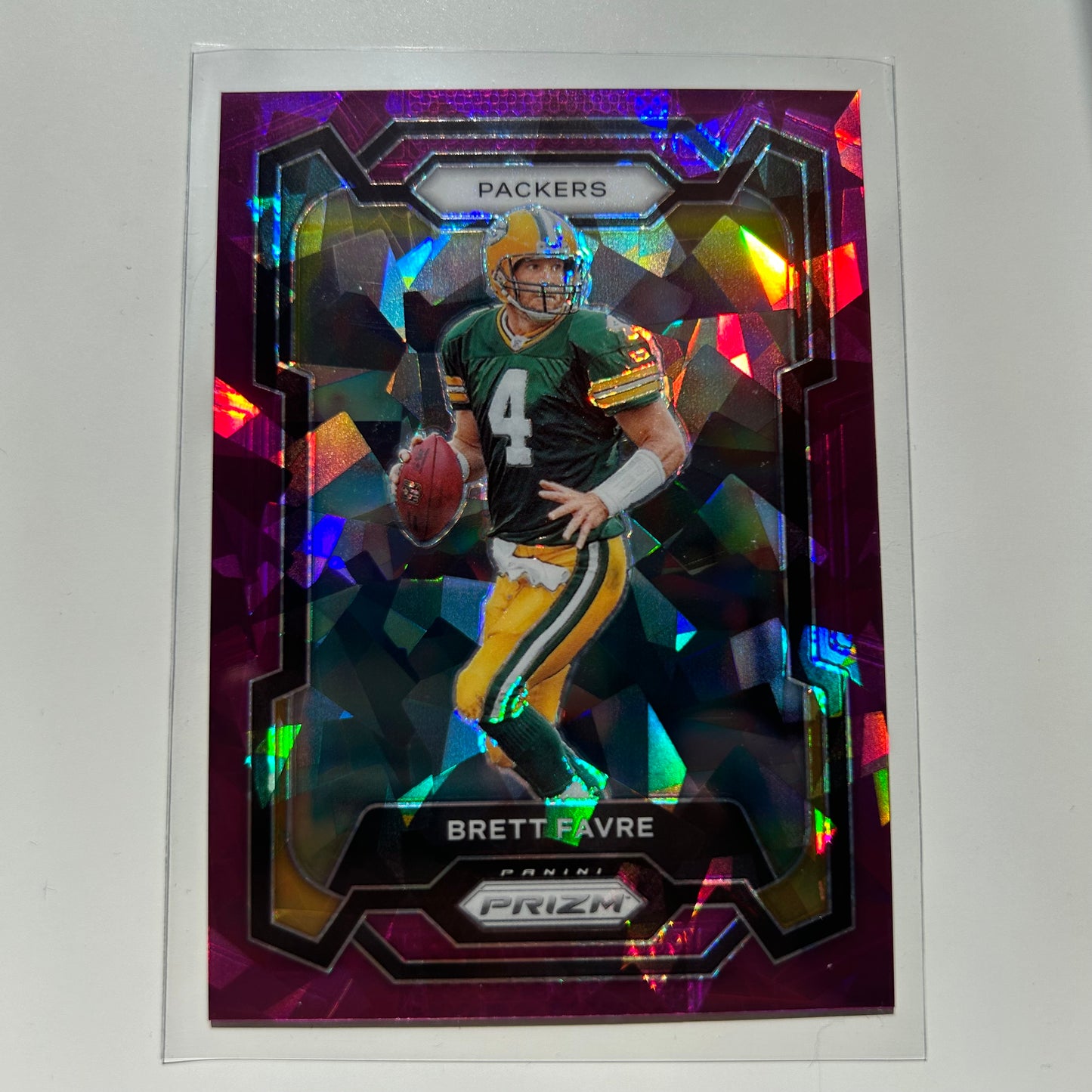 Brett Favre-2023 Panini Prizm - Purple Ice #112 064/225 Green Bay Packers