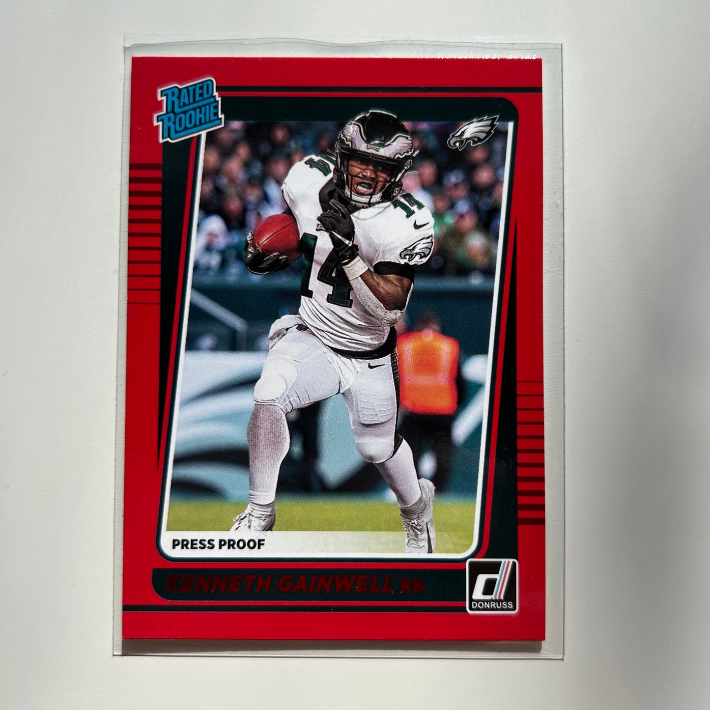 2021 Panini Donruss Press Proof Rated Rookie SP Kenneth Gainwell RC #267 Eagles