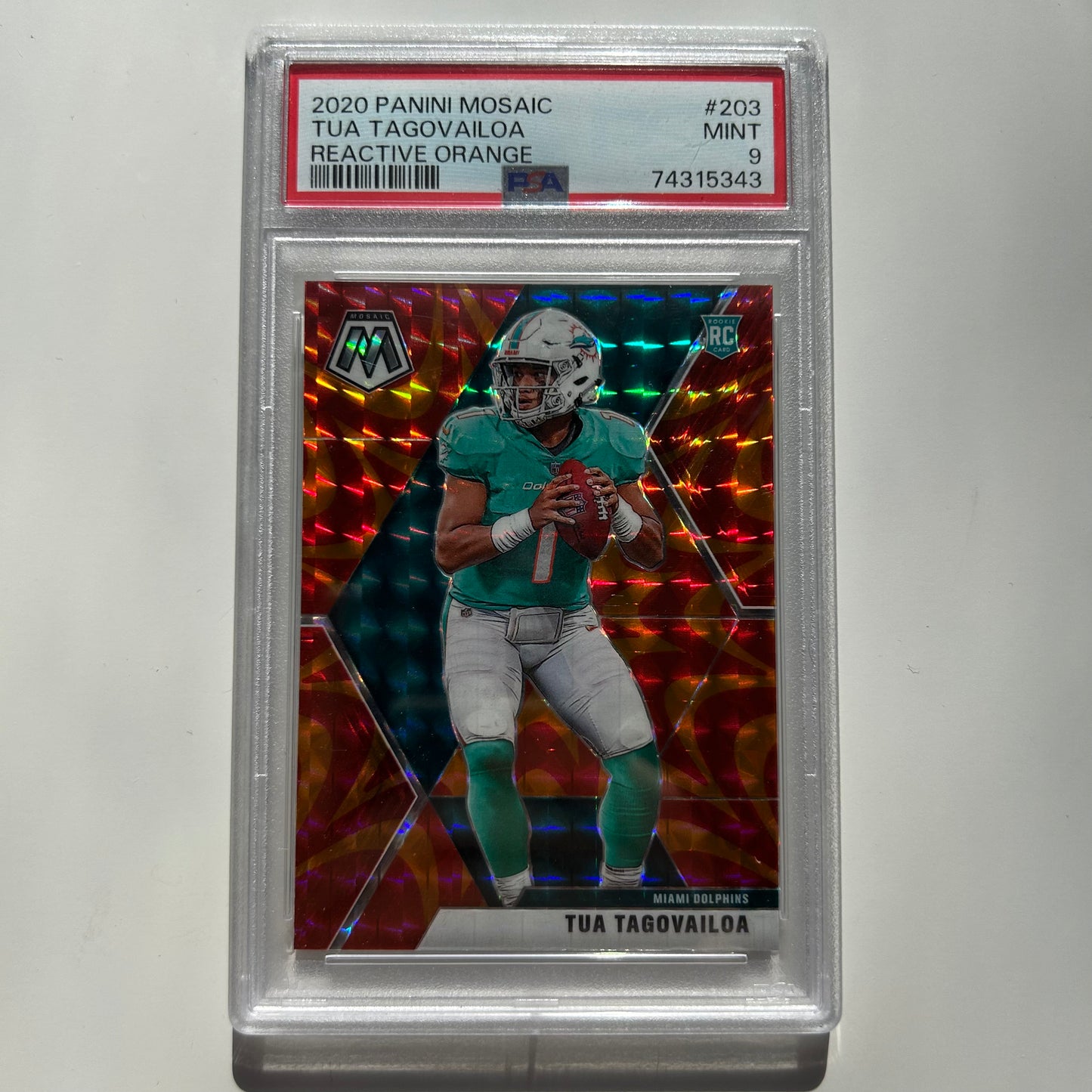 2020 MOSAIC TUA TAGOVIALOA REACTIVE ORANGE PSA 9