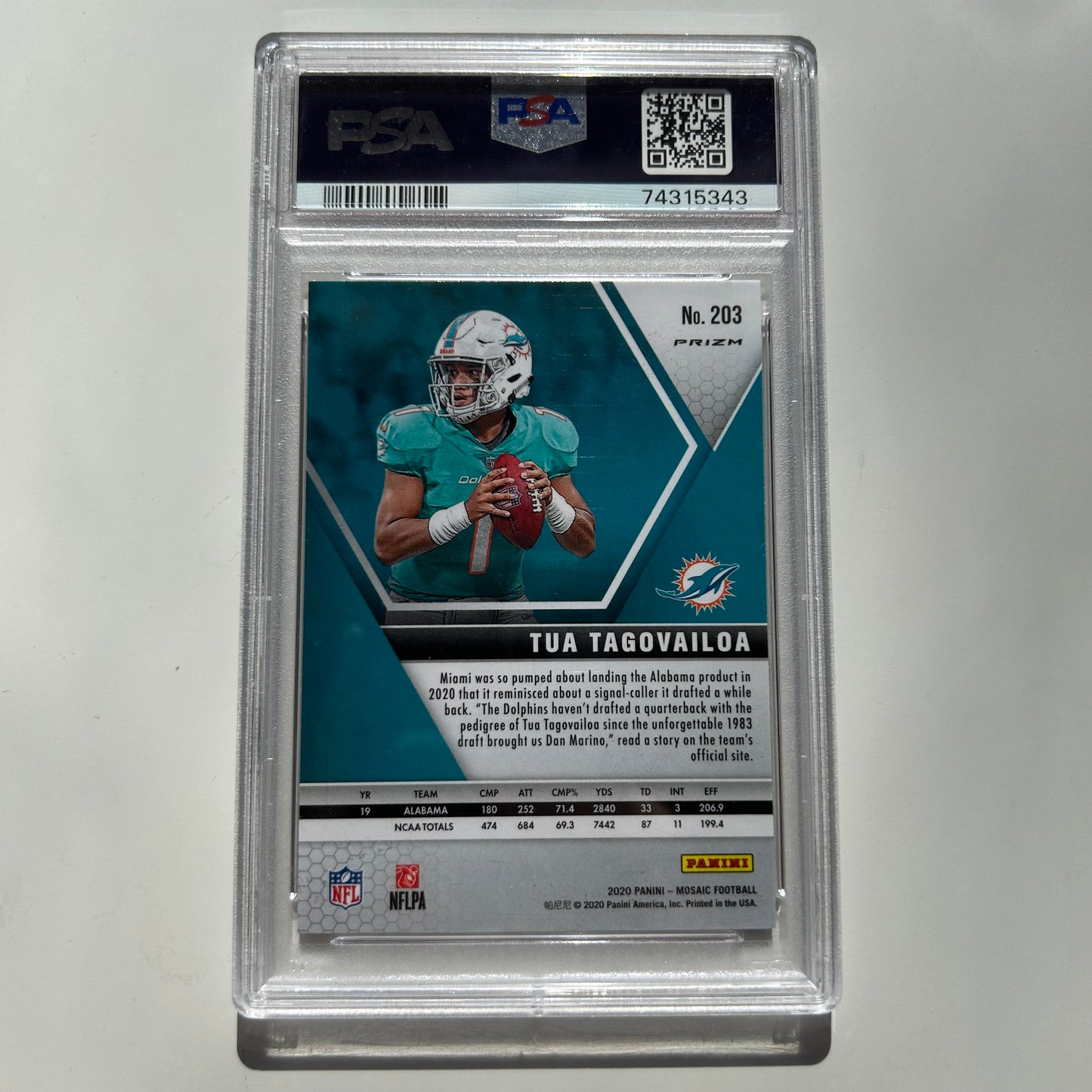 2020 MOSAIC TUA TAGOVIALOA REACTIVE ORANGE PSA 9