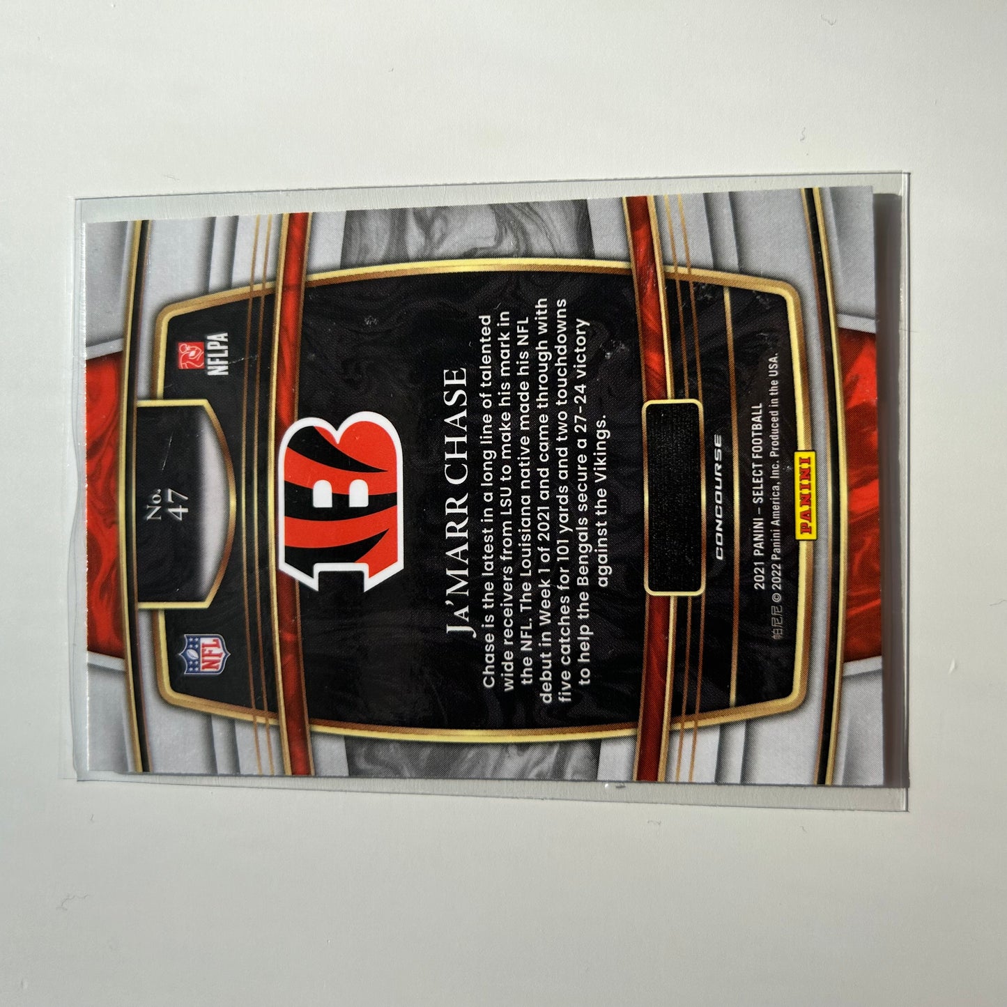 JA’MARR CHASE PANINI SELECT RC