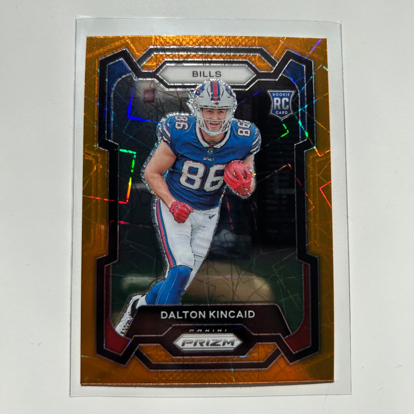 Dalton Kincaid 2023 Panini Prizm Orange Lazer Rookie RC